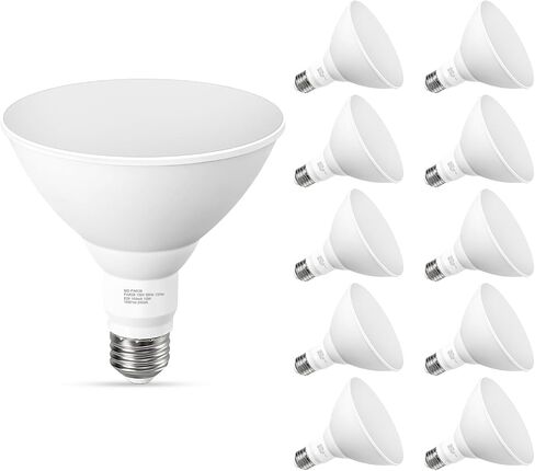 GvvooHome لينة بيضاء PAR38 LED لمبات الإضاءة في الهواء الطلق، 3000K توهج دافئ، 13W، ما يعادل 100W، 1050 لومن، لمبة E26 مقاومة للماء قابلة للتعتيم للفناء والشرفة والفناء، 6 عبوات in Kuwait