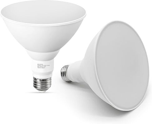 GvvooHome لينة بيضاء PAR38 LED لمبات الإضاءة في الهواء الطلق، 3000K توهج دافئ، 13W، ما يعادل 100W، 1050 لومن، لمبة E26 مقاومة للماء قابلة للتعتيم للفناء والشرفة والفناء، 6 عبوات in Kuwait