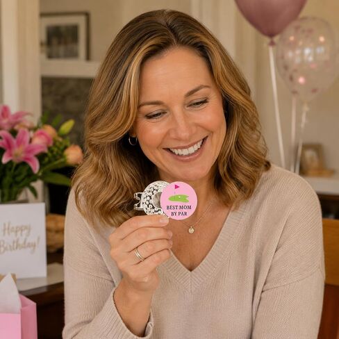 Golf Mom Gift, Golf Accessories for Women, Ball Markers for Golfing Boss Lady, Moms Birthday Gift from Daughter, Boss Day Gifts for Women, Best Mom Ever Gifts, Pink Hat Clip for Young Woman in Saudi Arabia