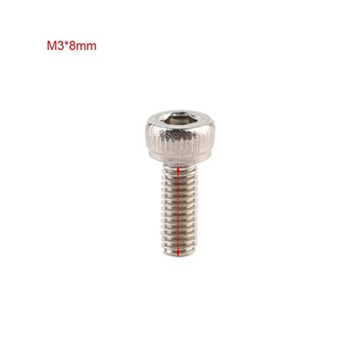 100Pcs M3*8 Stainless Steel Hex Socket Cap Head Screws Bolts for Home and Office Appliance, Machinery in Saudi Arabia
