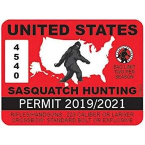 EW تصاميم الولايات المتحدة Sasquatch الصيد تصريح ملصق مائي الفينيل بيج فوت 13igfo0T ملصقات للسيارة متعددة الأشكال ملصق فينيل سيارة شاحنة ملصق مائي 5" in Kuwait