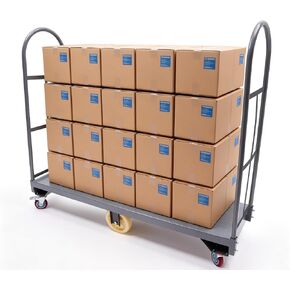 U Boat Cart 2000 lbs Heavy Duty Platform Truck, 64.6" Lx15.7 W Steel Utility Dolly with Removable Side Fences & 6 Wheels for Warehouse Storage Room in Kuwait