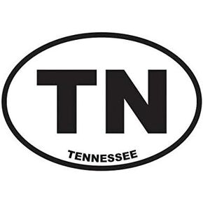 EW Designs Tennessee State Oval Sticker Decal Vinyl TN Bumper Sticker Vinyl Sticker Car Truck Decal 5" in Kuwait