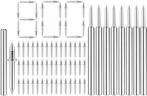 800PCS Double Head Skirting Nails with 8 Sleeve Tool, Double-Head Skirting Thread Seamless Nail, Double-Headed Skirting Invisible Nails and Screws for Solid Wood Baseboard (800PCS) in Kuwait