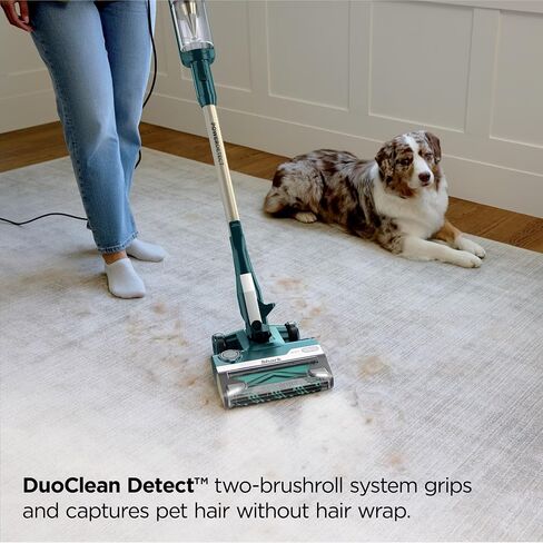 Shark PowerDetect Corded Stick Vacuum, Carpet and Hardfloors, Pet Friendly, Direction Detect, Floor Detect, DuoClean Brushroll, Removable Handheld, HZ4000, Teal (Renewed) in Kuwait