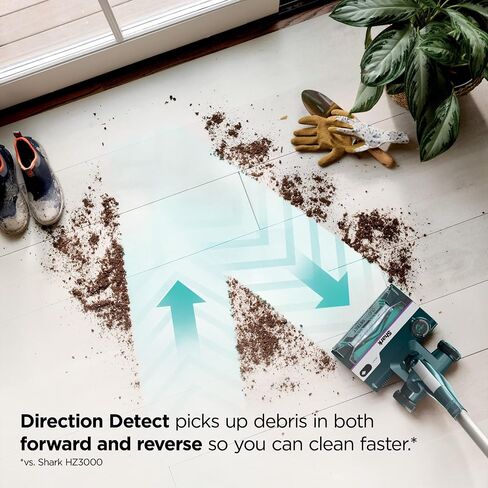 Shark PowerDetect Corded Stick Vacuum, Carpet and Hardfloors, Pet Friendly, Direction Detect, Floor Detect, DuoClean Brushroll, Removable Handheld, HZ4000, Teal (Renewed) in Kuwait
