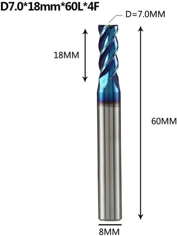 1pcs Tungsten Carbide 4 Flute Straight Shank Square End Mill CNC Milling Tools D1-D20 Mm for Aluminum Copper Carbon Steel Die Alloy in Kuwait