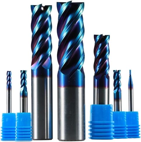 1pcs Tungsten Carbide 4 Flute Straight Shank Square End Mill CNC Milling Tools D1-D20 Mm for Aluminum Copper Carbon Steel Die Alloy in Kuwait