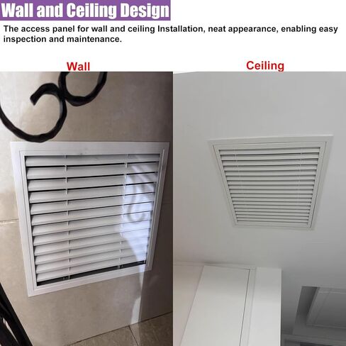 Ventilated Access Panel with Mesh Cover - White Plastic Inspection Hatch for Garage, Home & Office (32"x33"/81.3x83.8cm) - Durable, Easy Installation Access Door in Kuwait