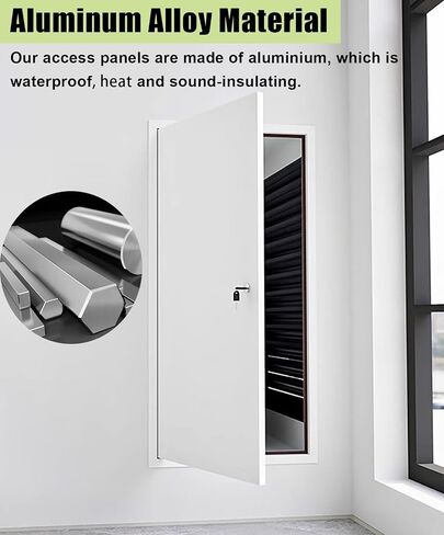 Aluminum Alloy Inspection Hatch with Safety Lock - Soundproof Access Panel for Kitchen, Attic, Crawl Space, HVAC - 50x120cm (20x48in) Durable & Secure in Kuwait