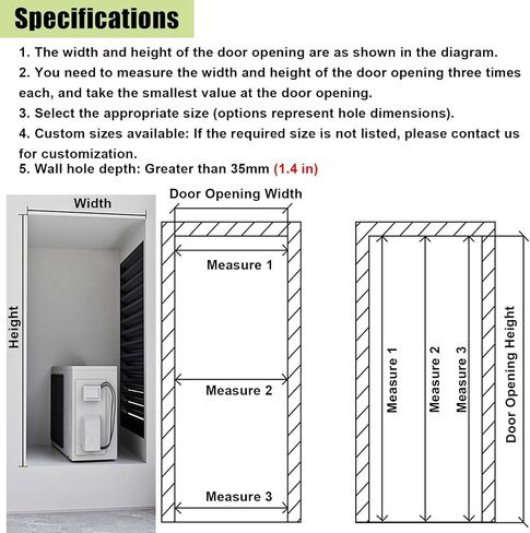 Aluminum Alloy Inspection Hatch with Safety Lock - Soundproof Access Panel for Kitchen, Attic, Crawl Space, HVAC - 50x120cm (20x48in) Durable & Secure in Kuwait