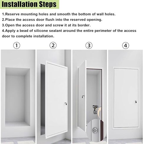 Aluminum Alloy Inspection Hatch with Safety Lock - Soundproof Access Panel for Kitchen, Attic, Crawl Space, HVAC - 50x120cm (20x48in) Durable & Secure in Kuwait