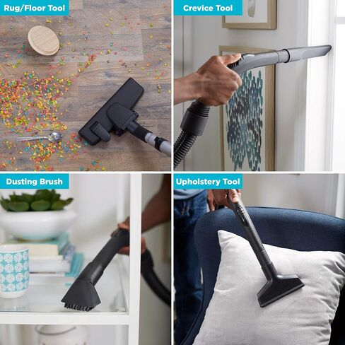 Simplicity Vacuums Jill مكنسة كهربائية بحاوية خفيفة الوزن - مكنسة كهربائية مع فلتر HEPA معتمد، شفط قابل للتعديل، مناسبة لتنظيف الأرضيات والسجاد in Kuwait