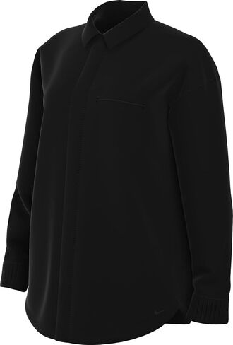 قميص Nike 24.7 PerfectStretch للسيدات ذو أكمام طويلة مقاس كبير (HM8385-010، أسود/رمادي داكن) مقاس X-Large in Kuwait