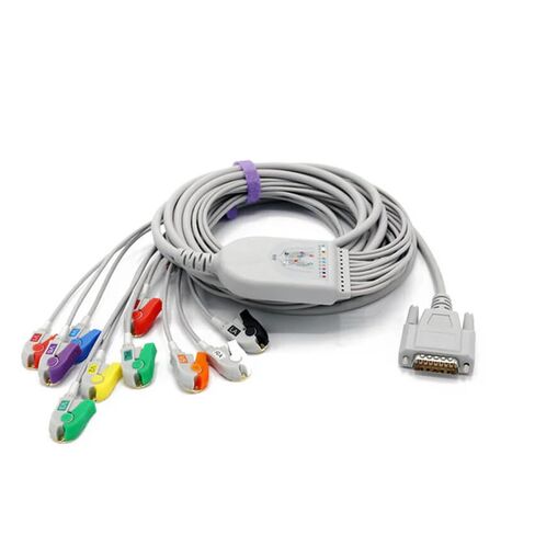 كابل الرصاص مصدر البيانات لنيهون كوهدن 10 يؤدي Cardiofax C، GEM 9020K، M، Q، S AHA قرصة/الملتقط in Kuwait