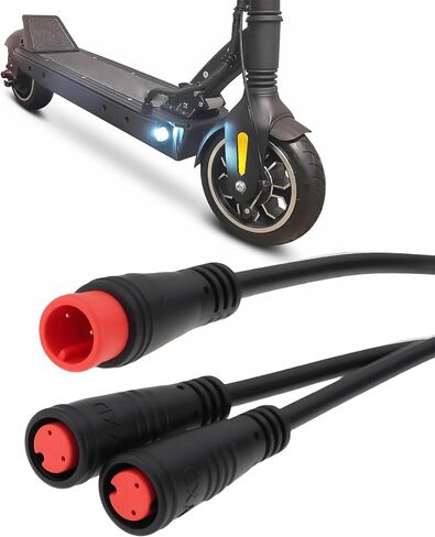 خلق فكرة 2X 2Pin تمديد سلك التوصيل لتعديل سكوتر كهربائي ضوء 1 ذكر إلى 2 أنثى Y-الفاصل in Kuwait