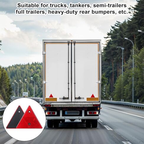 2Pcs Safety Reflector Warning Sign, Slow Moving Vehicle Triangle Safety Sign, for Outdoor Truck, Car, Golf Cart in Saudi Arabia
