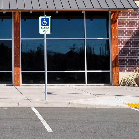 علامة SmartSign "وقوف السيارات للمعاقين فقط" | ألومنيوم عاكس من الدرجة الهندسية مقاس 12 × 18 بوصة 3M in Kuwait