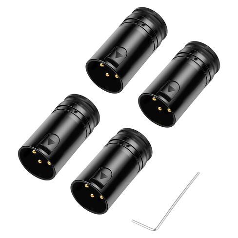 XLR محول الزاوية اليمنى 3 دبوس 90 درجة للتدوير XLR موصل سالب DIY بها بنفسك ميكروفون كابل الصوت 4 قطعة in Kuwait