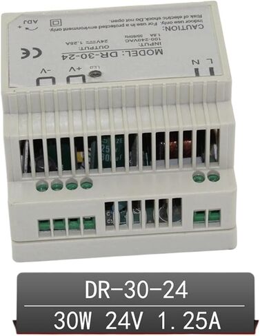 DR-30-24 30 واط 24 فولت 1.2A مخرج واحد AC-DC Din السكك الحديدية تحويل التيار الكهربائي 1 قطعة in Kuwait