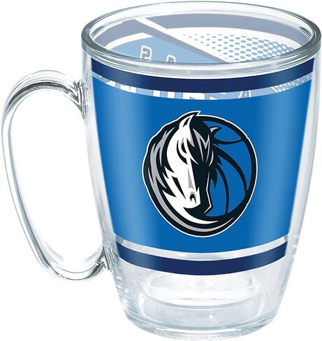 كوب Tervis مصنوع في الولايات المتحدة الأمريكية بجدار مزدوج NBA Dallas Mavericks معزول يحافظ على المشروبات باردة وساخنة، 16oz، أصلي in Kuwait