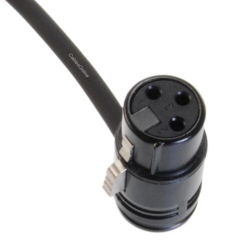 CablesOnline، كابل ذكر TS ذو زاوية يمنى منخفضة مقاس 12 بوصة، 3 دبابيس XLR أنثى إلى زاوية قائمة مسطحة 1/4 بوصة، كابل ذكر TS، X3-500 in Kuwait