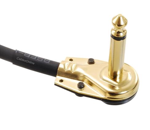 CablesOnline، كابل ذكر TS ذو زاوية يمنى منخفضة مقاس 12 بوصة، 3 دبابيس XLR أنثى إلى زاوية قائمة مسطحة 1/4 بوصة، كابل ذكر TS، X3-500 in Kuwait