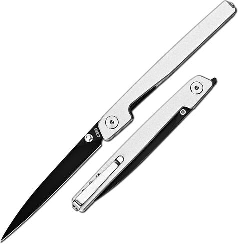 سكين جيب CJRB Lanky EDC للرجال، 3.58 بوصة AR-RPM9 سكين متعدد الاستخدامات مع مشبك جيب بقفل بطانة لهدايا المكتب المنزلي، صممه جيك دياز (J1965) in Kuwait