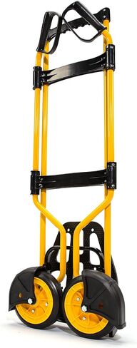 Stanley Heavy-Duty Folding Hand Truck & Dolly, 400 lbs. (181 kgs.) Capacity, Professional Grade, Compact, Lightweight & Slim Design, Easy Storage, Steel Frame, Ergonomic 3 Handle Design (SXWT-FT591) in Kuwait