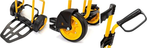 Stanley Heavy-Duty Folding Hand Truck & Dolly, 400 lbs. (181 kgs.) Capacity, Professional Grade, Compact, Lightweight & Slim Design, Easy Storage, Steel Frame, Ergonomic 3 Handle Design (SXWT-FT591) in Kuwait
