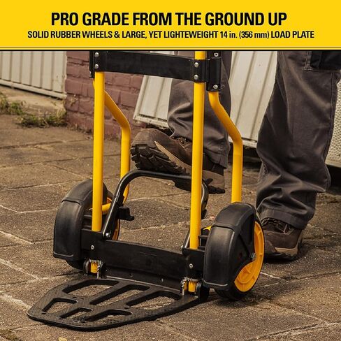 Stanley Heavy-Duty Folding Hand Truck & Dolly, 400 lbs. (181 kgs.) Capacity, Professional Grade, Compact, Lightweight & Slim Design, Easy Storage, Steel Frame, Ergonomic 3 Handle Design (SXWT-FT591) in Kuwait