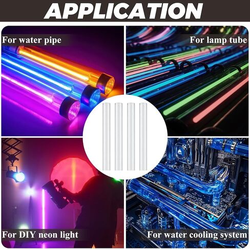 LANIAKEA 6PCS Clear Polycarbonate Tube, 1.5" (40mm) Diameter Round DIY Plastic Tubing, 13"(330mm) Length Rigid Storage Tube,5/64" (2mm) Wall in Saudi Arabia