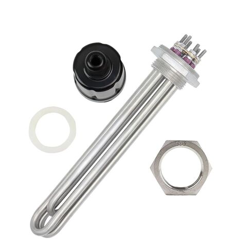 Element with Earth Ground Electric Tubular Boiler Immersion Water Heater Heating ResistorDN32 6KW Stainless Steel 1Pcs(Heater Thread nut) in Saudi Arabia