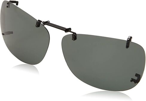 نظارات شمسية Haven Clip-On، سوداء اللون، بدون إطار، بمشابك مستقطبة (54 REC G، 56 REC K، 56 REC Q، 58 REC G) in Kuwait