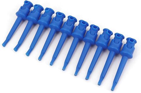 10Pcs Nylon Insulated 55mm Test Clip Hook Multimeter Accessories Probe(Red x 10) in Kuwait