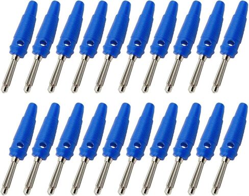 20Pcs/Lot 4MM Banana Plug Speaker Connectors Amplifier Binding Post Banana Jack Plug For Cable Terminals(Blue 20Pcs) in Kuwait