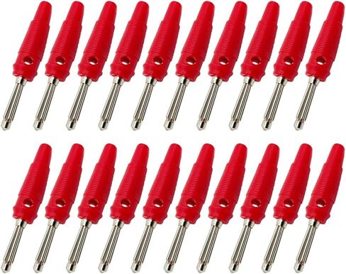 20Pcs/Lot 4MM Banana Plug Speaker Connectors Amplifier Binding Post Banana Jack Plug For Cable Terminals(Blue 20Pcs) in Kuwait