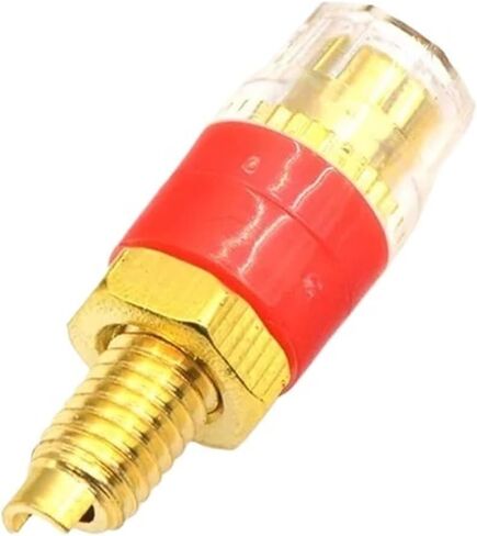 4Pcs 4mm Gold Plated HiFi Speaker Amplifier Binding Posts Brass Terminal Connector with Transparent Shell Banana Plug Socket(20pcs) in Kuwait