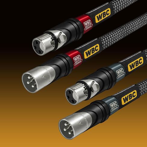 WORLDS BEST CABLES 10 Foot Ultimate – 18 AWG - Ultra-Pure OFC –Ultra-Low-Capacitance (8.5pF/ft)- Premium Audiophile XLR Cable Pair with Silver-Plated Custom Amphenol XLR Plugs & Carbon Tweed Jacket in Kuwait