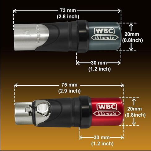 WORLDS BEST CABLES 10 Foot Ultimate – 18 AWG - Ultra-Pure OFC –Ultra-Low-Capacitance (8.5pF/ft)- Premium Audiophile XLR Cable Pair with Silver-Plated Custom Amphenol XLR Plugs & Carbon Tweed Jacket in Kuwait