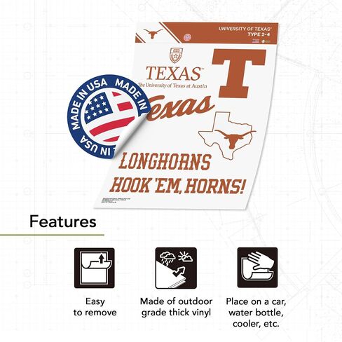 ملصق جامعة تكساس لصبار الصحراء Longhorns UT Austinr شارات الفينيل زجاجة مياه للكمبيوتر المحمول ورقة قصاصات السيارة T2 (النوع 2-4) in Kuwait