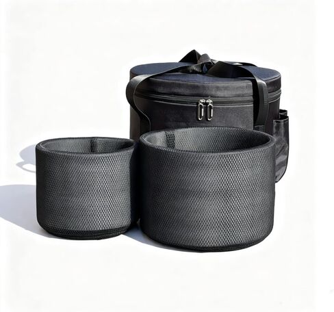 12 Inch Carrying Case for Crystal Singing Bowl 8-12 Inch Set,Black Color Canvas Handle Bag in Kuwait