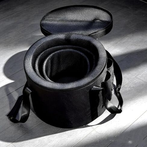 12 Inch Carrying Case for Crystal Singing Bowl 8-12 Inch Set,Black Color Canvas Handle Bag in Kuwait
