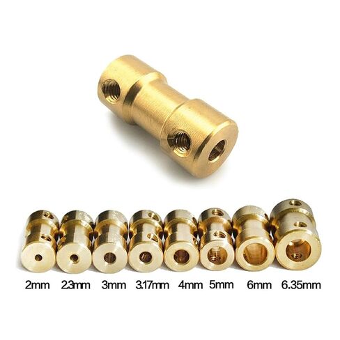 2/2.3/3/3.17/4/5/6mm Motor Shaft Coupling Coupler Connector Sleeve Adapter Brass Transmission Joint 10Pcs(3 X 5) in Kuwait
