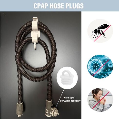 مجموعة حماية منضدة CPAP، حصيرة حماية CPAP، غطاء غبار CPAP، حامل خرطوم CPAP مع 2 سدادة خرطوم CPAP لخرطوم 22 مم in Kuwait