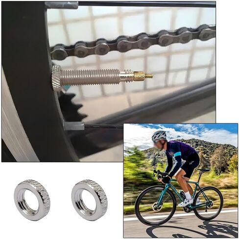 20x Presta Valve Core Cylinder Lock Ring Nuts Accessories for Car Bicycle Valve Insert Air Pump Compressor Set in Kuwait