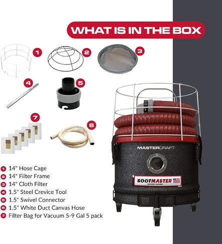 SOOTMASTER® Mastercraft® 641M Industrial Soot Vacuum – Furnace & Chimney Cleaning Vacuum for Boilers & Fireplaces in Kuwait