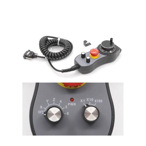 CNC 6Axis MPG Pendant Hand Wheel 100 Pulse 5v & & Emergency Stop CNC Router(Plug for DDCS V41) in Kuwait