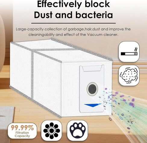 (9 عبوات) قطع غيار M12 Pro+ متوافقة مع ECOVACS DEEBOT T30 Omni/ T30 Pro Omni/Yeedi M12 Pro+ Robot Vacuum، 1 فرشاة دوارة، 2 فرش جانبية، 2 مرشحات HEPA، 2 كيس غبار، 2 وسادات ممسحة in Kuwait