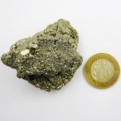 Pyrite 659.60 Ct Natural Rare Golden Uncut CERTIFIED Loose Gemstone Raw Rough in Kuwait